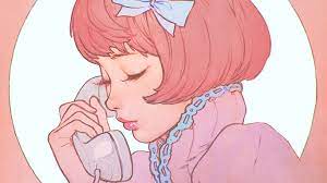 Anime girls wallpapers 4k hd for desktop, iphone, pc, laptop, computer, android phone, smartphone, imac, macbook, tablet, mobile device. Bj13 Pink Phone Girl Cute Anime Drawing Art Ilya Wallpaper