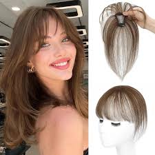 4*6 cm Human Hair Air Bangs, Invisible Clip-in 3D Fringe for Women, Natural  Hair Extension for Volume Style