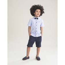 Sélection de vêtements pour bébé garçon de la naissance au 36 mois. Chemise De Ceremonie Manches Courtes Rayee A Noeud Papillon Amovible Orchestra Fr