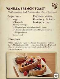 Pin By Tatiana Alfaro On Dinner Time Toast Recipes Recipes Vanilla French Toast