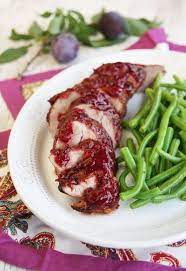 Just like a chicken marinade, the best pork tenderloin marinade contains a bit of each. Roasted Pork Tenderloin With Plum Sauce Cooking Pork Tenderloin Plum Recipes Healthy Pork Tenderloin Recipes