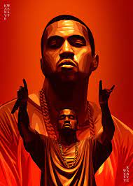 Kanye West Poster Print By Sundanese Artwork Displate Kanye West Wallpaper Poster Prints Kanye West