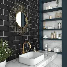 Carreau metro gres cerame blanc casse navona 7 5x15 cm 1 m. Carrelage Mur Forte Uni Noir Mat L 10 X L 20 Cm Metro Artens Leroy Merlin