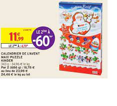 Avec vos photos et des surprises gourmandes pour un cadeau 100% émotions ! Offre Calendrier De L Avent Maxi Puzzle Kinder Le 2eme A 60 Chez Intermarche Contact