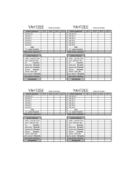 In case of the online version, optimal computer . 28 Printable Yahtzee Score Sheets Cards 101 Free á… Templatelab