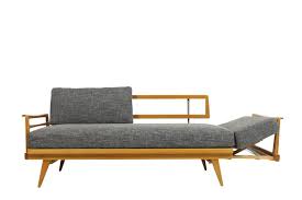 The daybed is mainly filled with sponge. Mid Century Modern Sofa Knoll Antimott Beech Wood Daybed Germany 1950s At 1stdibs