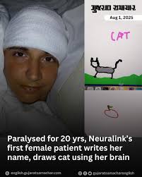 Audrey Crews, the first female patient to have received Elon Musk's  Neuralink brain chip, announced that after 20 years of paralysis, she was  able to write her name. Unable to move her