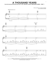 Play a thousand years chords using simple video lessons. Christina Perri A Thousand Years Sheet Music Pdf Notes Chords Rock Score Trumpet Solo Download Printable Sku 180873