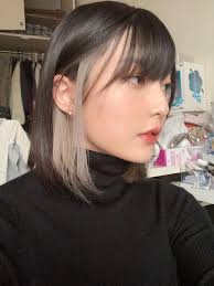 How Can I Do This Bleached Streak In My Virgin Same Colour As Hers And Very Healthy Hair Help Please In 2020 Two Color Hair Hair Color Streaks Hair Color Underneath
