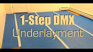 I do not have any moisture problems, but am installing a moisture barrier anyways. 1 Step Dmx Underlayment For Basement Floor Youtube