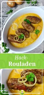 Hackfleischrouladen Mit Sahne Zwiebel Sauce Meinestube Rezept Rezepte Fleisch Gerichte Hackfleisch Rezept