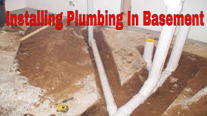 One option for basement plumbing is below ground water and waste pipes. Installing Plumbing In Basement For A New Bathroom Youtube