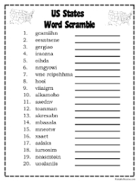 For very young children, puzzles with as few as 4 to 9 large pieces (so as not to be a choking hazard) are common. Printable Word Scrambles Print Free Word Scramble Games