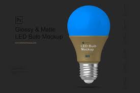 Glossy Matte Led Bulb Mockup Led Bulb Bulb Glossy