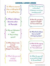 School Lunch Jokes Printables Free Kids School Lunch Jokes For Kids