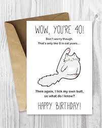 Funny duck 40th birthday card by avanti £2.10. 40th Birthday Card Printable Birthday Card Funny Persian Cat Etsy Funny Birthday Cards Birthday Card Printable Cat Birthday Card