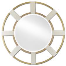 This rustic circle mirror lends clean, simple style with it's vintage nautical inspired design. Shop Now For The Currey And Company Camille Round Mirror Decorative Mirrors Camille 1000 0083 Nautical Accuweather Shop
