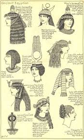 Ancient Egyptian Illustrations Of The Different Hat Styles Of The Ancient Egyptians 3 Of 3 Egyptian History Egyptian Hairstyles Ancient Egypt
