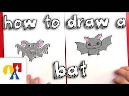 How To Draw A Cartoon Bat Cartoon Bat Art For Kids Hub Draw Bat