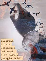 bilirsin azizim gokyuzune dokunmak elin degil yuregin isidir sevimli dovmeler duygular felsefe
