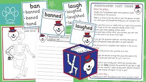 Teacher S Pet Funnybones Past Tense Spelling Game