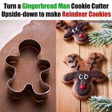 Upside down gingerbread man = reindeer. Facebook
