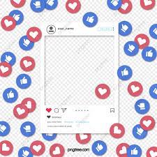 Simple Instagram Like Red Hearts Social Border Icon Instagram Laugh Png Transparent Clipart Image And Psd File For Free Download Instagram Logo Happy Signs Clip Art