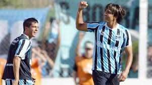 Marcelo moreno, from grêmio, celebrates goal during a match between gremio and hamburgo from germany as part of the inauguration of arena stadium on december 08, 2012 in porto alegre, brazil. El Gremio Contara Con Marcelo Martins Frente Al Barcelona Los Tiempos