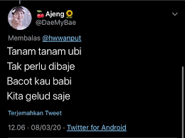 Maybe you would like to learn more about one of these? Umi Renjun Ø¹Ù„Ù‰ ØªÙˆÙŠØªØ± Tanam Tanam Ubi Tak Perlu Dibaje Bacot Kau Babi Kita Gelud Saje