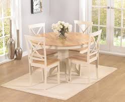 Ours are designed with the right proportions to be comfortable to sit in until dessert. Mark Harris Elstree Round Dining Table And 4 Chairs Oak And Cream Cfs Furniture Uk