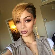 Champagne blonde highlights for medium brown skin tone 2018 Winter Hair Color Ideas For Black Women Bold And Vibrant Hair Color Shades For The Winter 2018 Seas Short Hair Styles Short Hair Styles Pixie Hair Styles