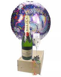 Then, you can enjoy them together! 50th Birthday Gift Moet Champagne Balloon Flute