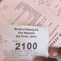 Postahaneler faaliyetlerinde bulunan pejabat pos kota tinggi. Pos Malaysia Kampung Ulu Tiram Johor