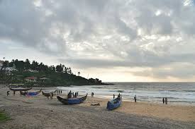We were lucky to enjoy the sunset evening. Kovalam Beach The World Famous Crescent Beach In Kerala
