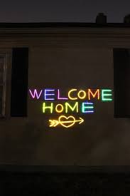 Diy A Neon Love Note Smile And Wave Glow Sticks Welcome Home Signs Diy Neon Sign