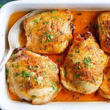 Crispy Oven Baked Chicken Thighs Recipe - The Kitchen Girl