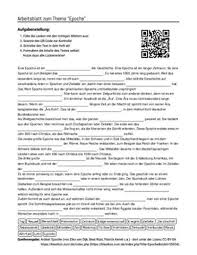 Arbeitsblatt Mit Luckentext Zum Thema Epoche Arbeitsblatter Vokabeln Lernen Englisch Vokabeln Lernen
