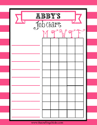 Job Charts Free Printable The Crafting Chicks