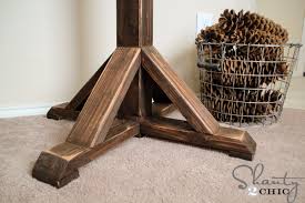 A standing coat rack can be equipped with novel hooks on which to hang hats, scarves and of course, coats. Diy Coat Rack Shanty 2 Chic