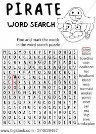 Holiday word search puzzles can be used to help children celebrate holidays in both an educational. Pirate Word Search Vector Photo Free Trial Bigstock