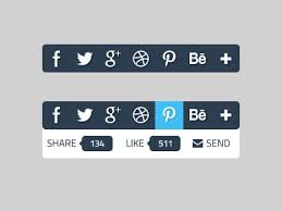 Flat Social Media Social Media Contents Layout Social