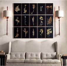Hand Pressed Botanicals On Linen Black Pressed Botanicals Framed Botanicals Pressed Flowers