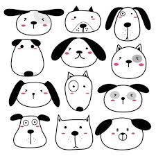 Cute Dog Clipart Kawaii Clipart Cute Animal Clipart Dog Etsy Cute Dog Drawing Dog Drawing Simple Dog Face Drawing
