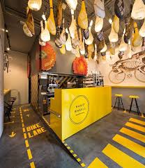 Ham On Wheel Barcelona Project Byform Co Spanish Studio Form Co Designed The Graphic Iden Restaurant Interior Design Restaurant Interior Coffee Shop Design