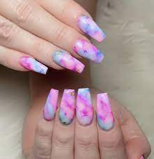 Marble Unicorn Coffin White Pretty Summer Nails Purple And Pink Nails Marble Acrylic Nails Marble Nails Diy