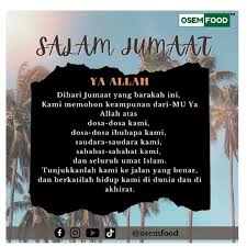 Tidaklah seorang hamba mandi pada hari. Salam Jumaat Osem Food
