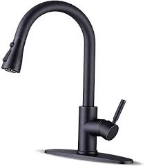Kitchen faucets with pull down sprayer,commercial single handle oil rubbed bronz. Kitchen Faucets With Pull Down Sprayer Farmhouse Kitchen Faucet Oil Rubbed Bronze Commercial Modern High Arc Stainless Steel Single Handle Single Hole For Utility Rv Laundry Sinks Amazon Com