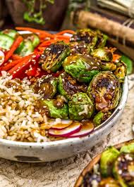 Teriyaki Brussels Sprouts Monkey And Me Kitchen Adventures Recipe In 2020 Whole Food Recipes Brussel Sprouts Teriyaki