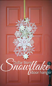 Dollar Store Snowflake Door Hanger 4 Dollar Store Christmas Decorations Christmas Diy Dollar Store Christmas