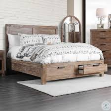Popular bedroom set designs have beds, cabinets, side tables, storage sections, etc. Wynton Weathered Light Oak Storage Platfrom Bedroom Set From Furniture Of America Coleman Furniture